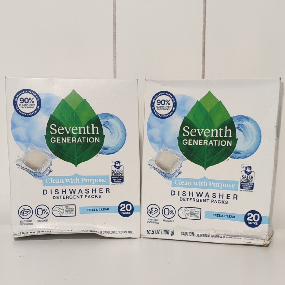 Seventh Generation Dishwasher Detergent 2 Pack Bundle